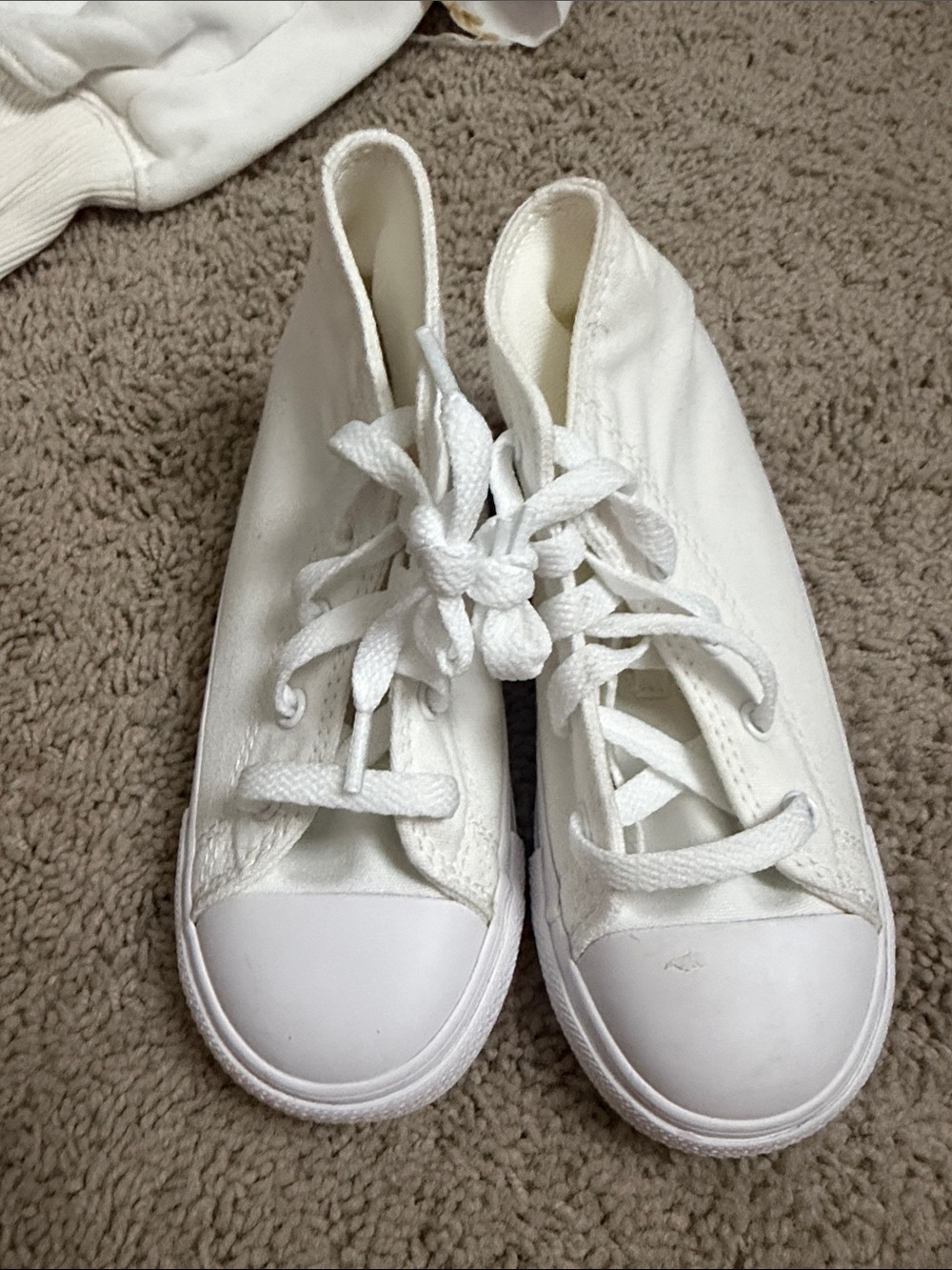 Converse-Kids White Canvas High-Top Sneakers